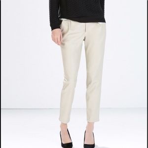 off white leather pants